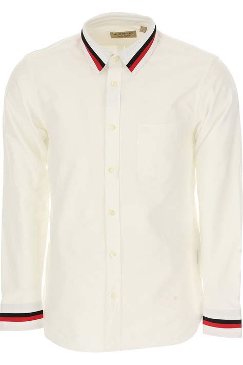 men burberry white shirt